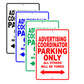 Advertising Coordinator Parking Only All Others Will Be Towed Aluminum Metal Sign Plate