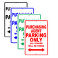 Purchasing Agent Parking Only All Others Will Be Towed Aluminum Metal Sign Plate