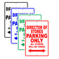 Director Of Stores Parking Only All Others Will Be Towed Aluminum Metal Sign Plate