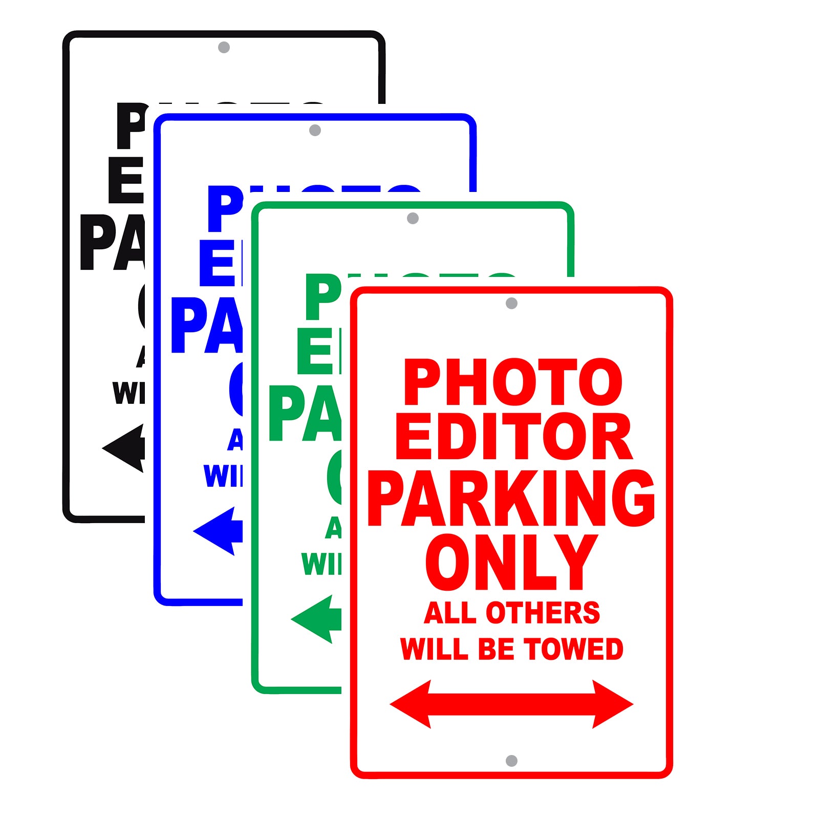 Photo Editor Parking Only All Others Will Be Towed Aluminum Metal Sign Plate