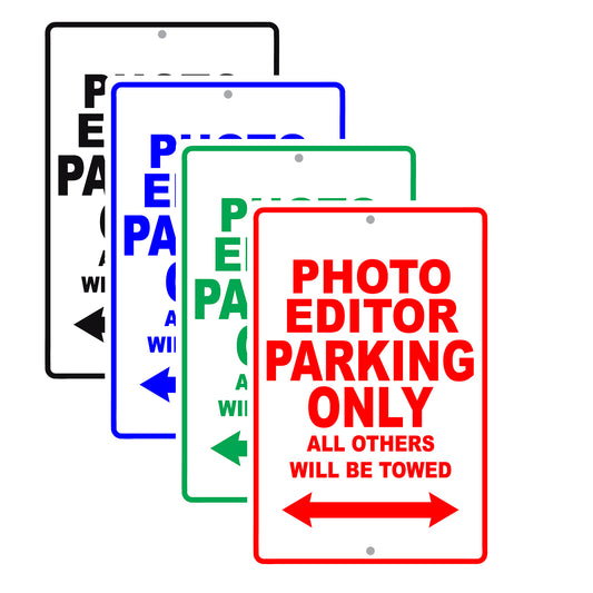 Photo Editor Parking Only All Others Will Be Towed Aluminum Metal Sign Plate