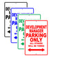 Development Manager Parking Only All Others Will Be Towed Aluminum Metal Sign Plate