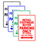 Retail Footwear Buyer Parking Only All Others Will Be Towed Aluminum Metal Sign Plate