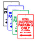Retail Salesperson Parking Only All Others Will Be Towed Aluminum Metal Sign Plate