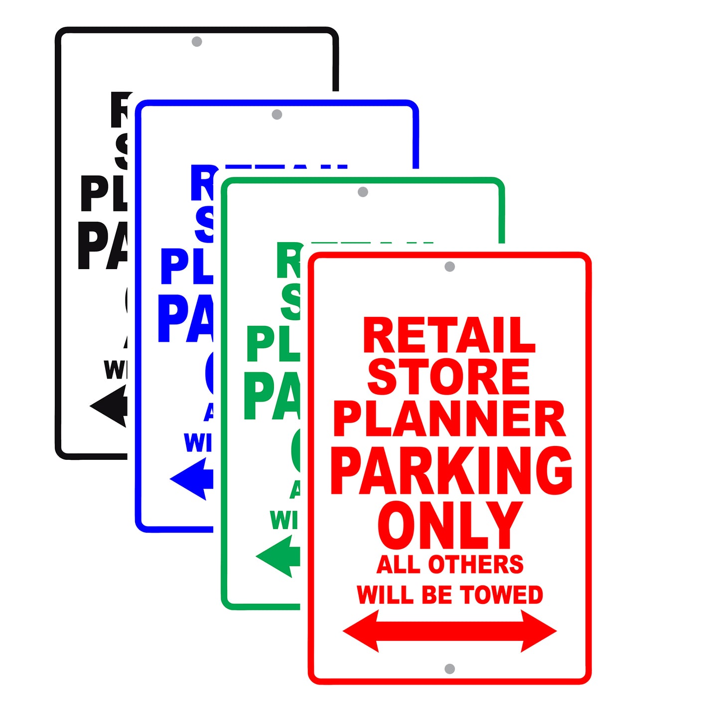 Retail Store Planner Parking Only All Others Will Be Towed Aluminum Metal Sign Plate
