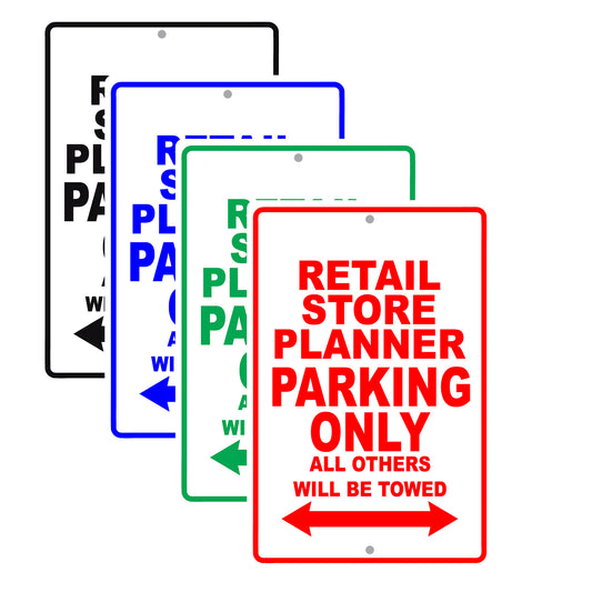 Retail Store Planner Parking Only All Others Will Be Towed Aluminum Metal Sign Plate