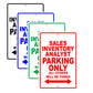 Sales Inventory Analyst Parking Only All Others Will Be Towed Aluminum Metal Sign Plate