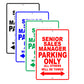 Senior Sales Manager Parking Only All Others Will Be Towed Aluminum Metal Sign Plate