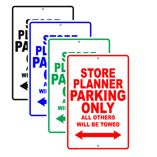 Store Planner Parking Only All Others Will Be Towed Aluminum Metal Sign Plate