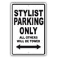 Style Parking Only All Others Will Be Towed Aluminum Metal Sign Plate