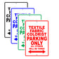 Textile Fabric Colorist Parking Only All Others Will Be Towed Aluminum Metal Sign Plate