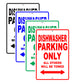 Dishwasher Parking Only All Others Will Be Towed Aluminum Metal Sign Plate