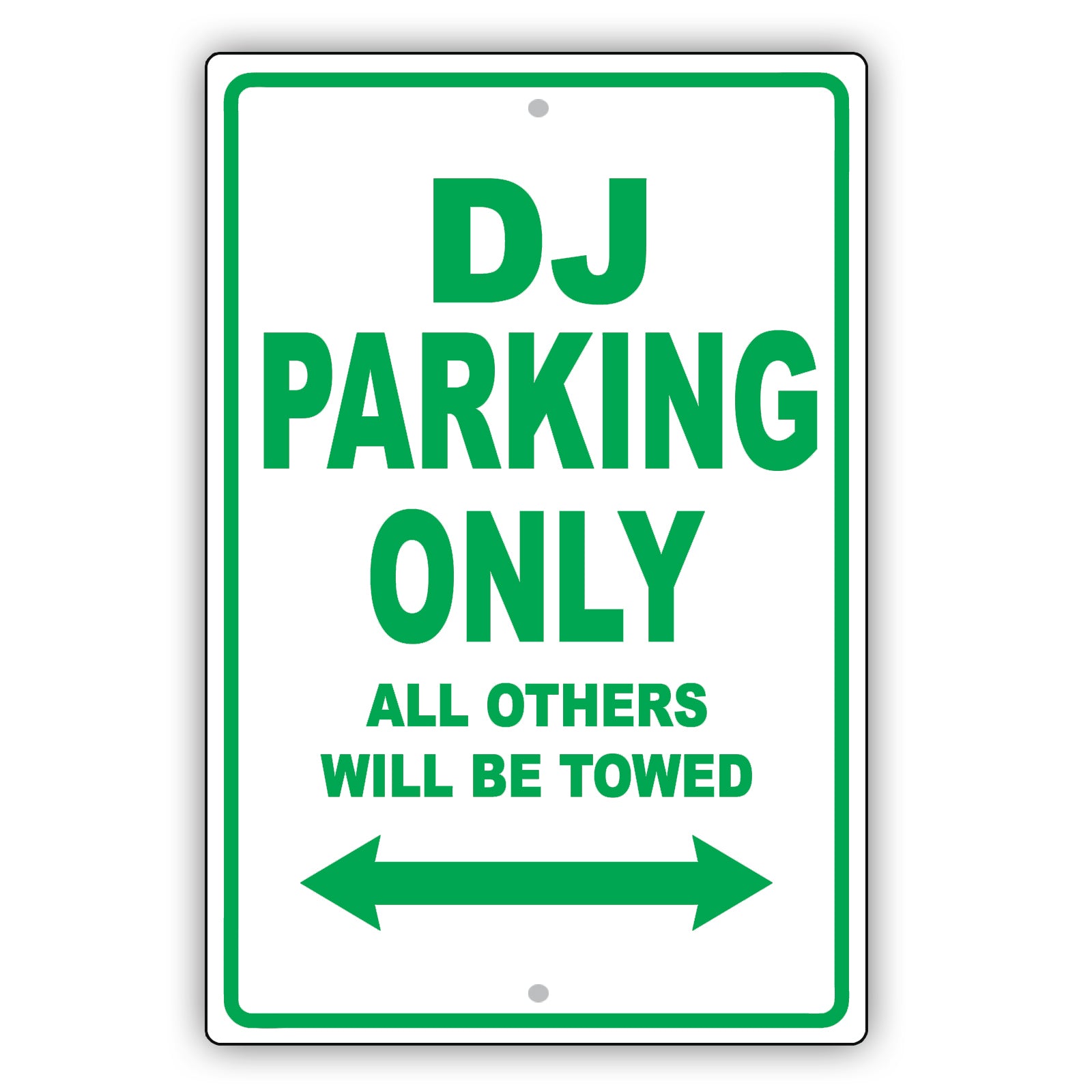 Dj Parking Only All Others Will Be Towed Aluminum Metal Sign Plate