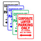 Corporate Lawyer Parking Only All Others Will Be Towed Aluminum Metal Sign Plate