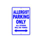 Allergist Parking Only All Others Will Be Towed Aluminum Metal Sign Plate