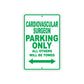 Cardiovascular Surgeon Parking Only All Others Will Be Towed Aluminum Metal Sign Plate