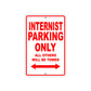 Internist Parking Only All Others Will Be Towed Aluminum Metal Sign Plate