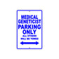 Medical Geneticist Parking Only All Others Will Be Towed Aluminum Metal Sign Plate