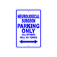 Neurological Surgeon Parking Only All Others Will Be Towed Aluminum Metal Sign Plate