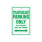 Otolaryngologist Parking Only All Others Will Be Towed Aluminum Metal Sign Plate