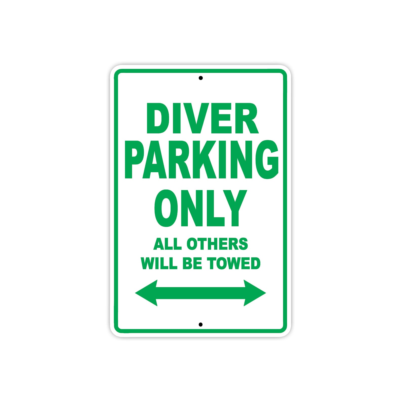 Diver Parking Only All Others Will Be Towed Aluminum Metal Sign Plate