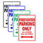 Firefighter Parking Only All Others Will Be Towed Aluminum Metal Sign Plate