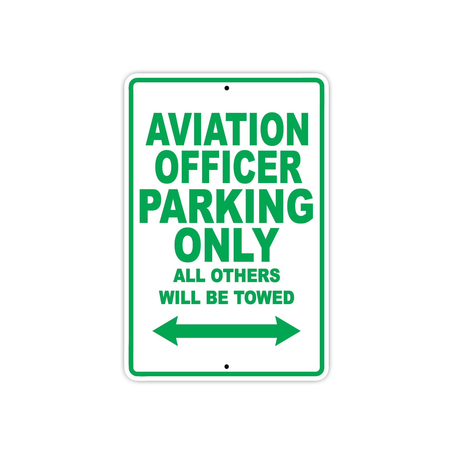 Aviation Officer Parking Only All Others Will Be Towed Aluminum Metal Sign Plate