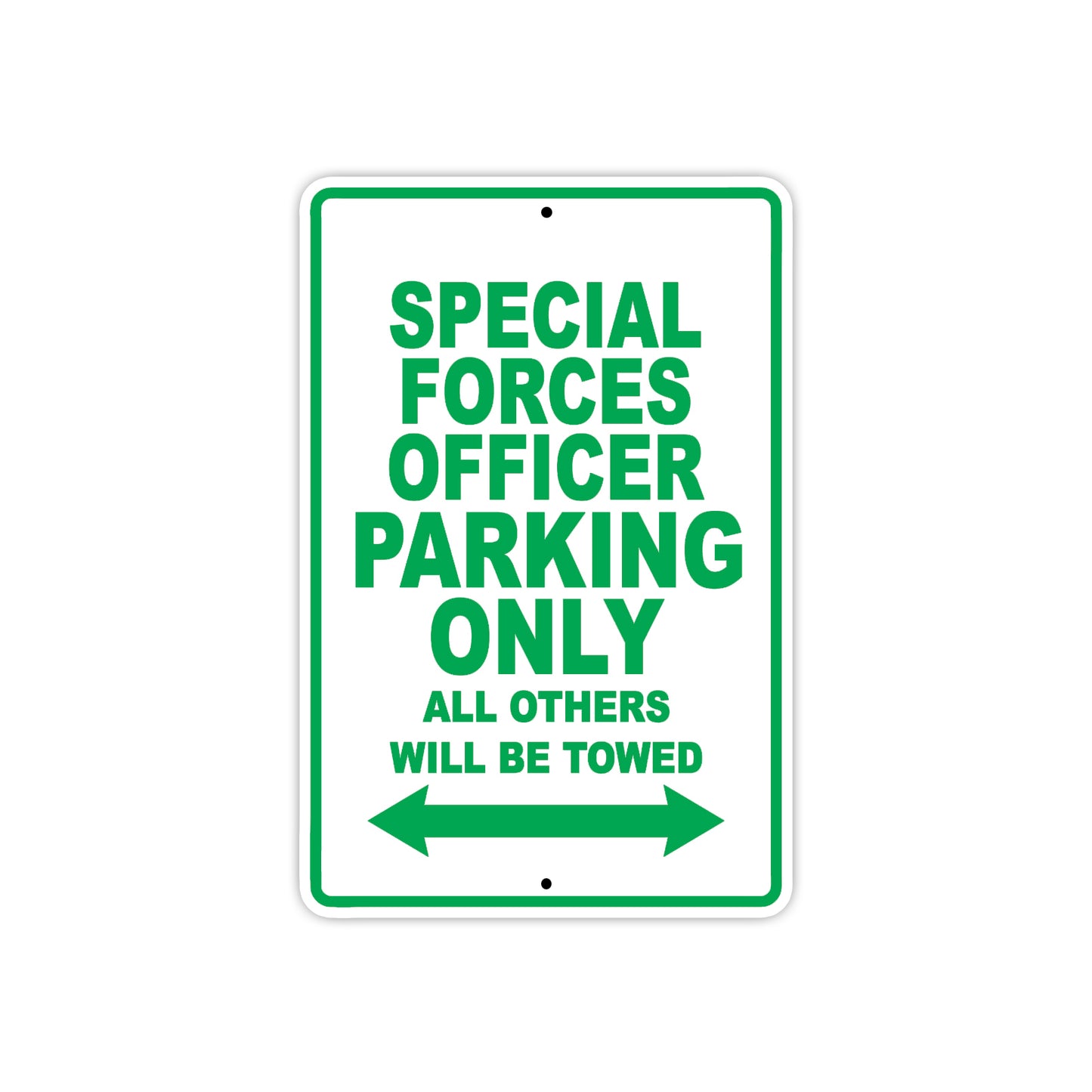 Special Forces Officer Parking Only All Others Will Be Towed Aluminum Metal Sign Plate