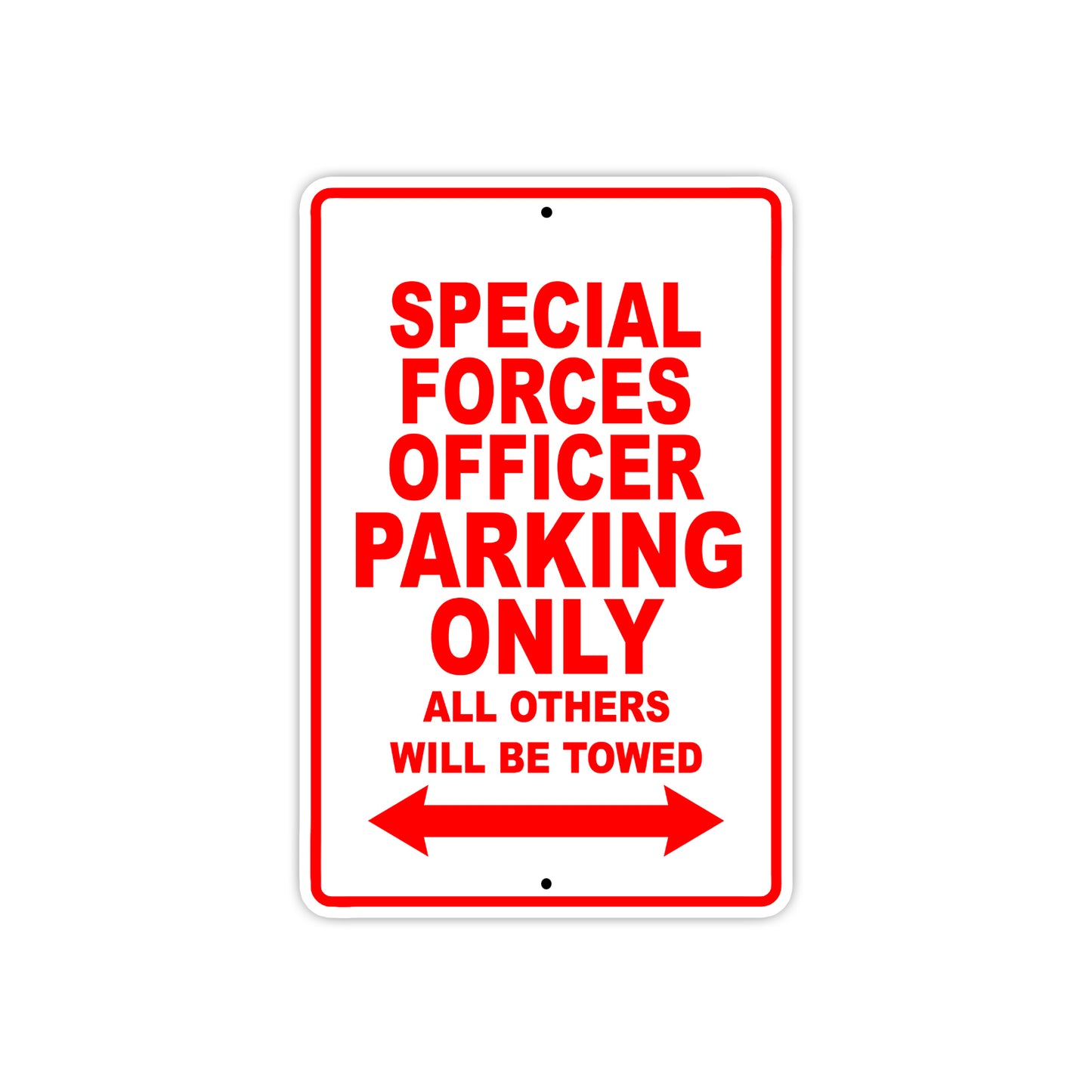 Special Forces Officer Parking Only All Others Will Be Towed Aluminum Metal Sign Plate