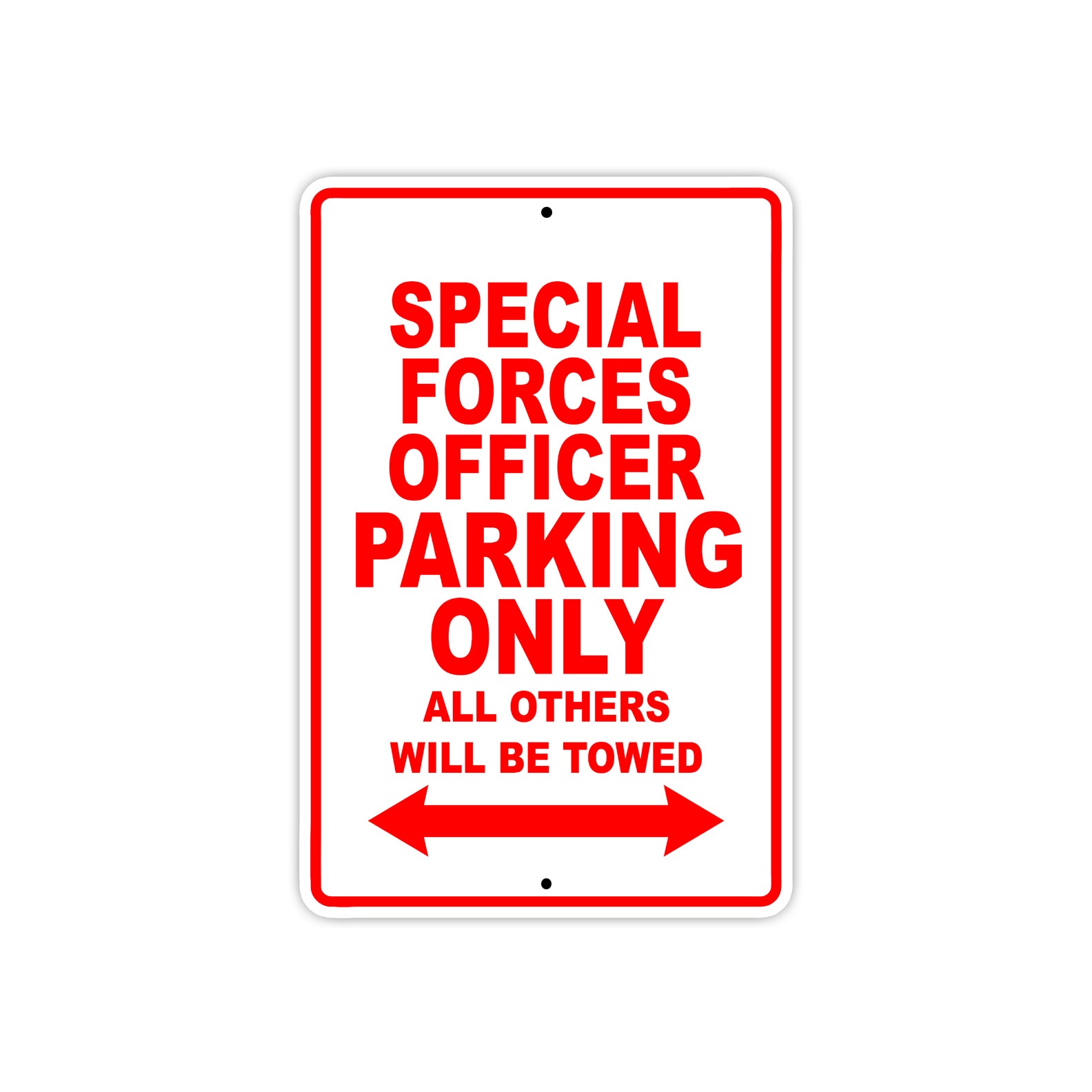 Special Forces Officer Parking Only All Others Will Be Towed Aluminum Metal Sign Plate