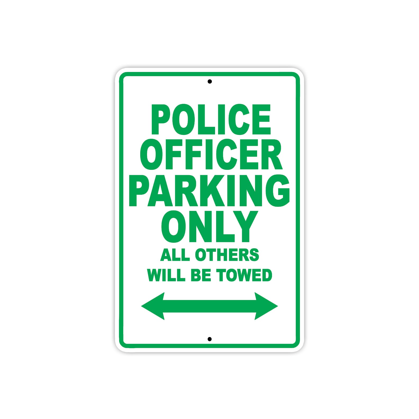 Police Officer Parking Only All Others Will Be Towed Aluminum Metal Sign Plate
