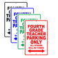Fourth Grade Teacher Parking Only All Others Will Be Towed Aluminum Metal Sign Plate
