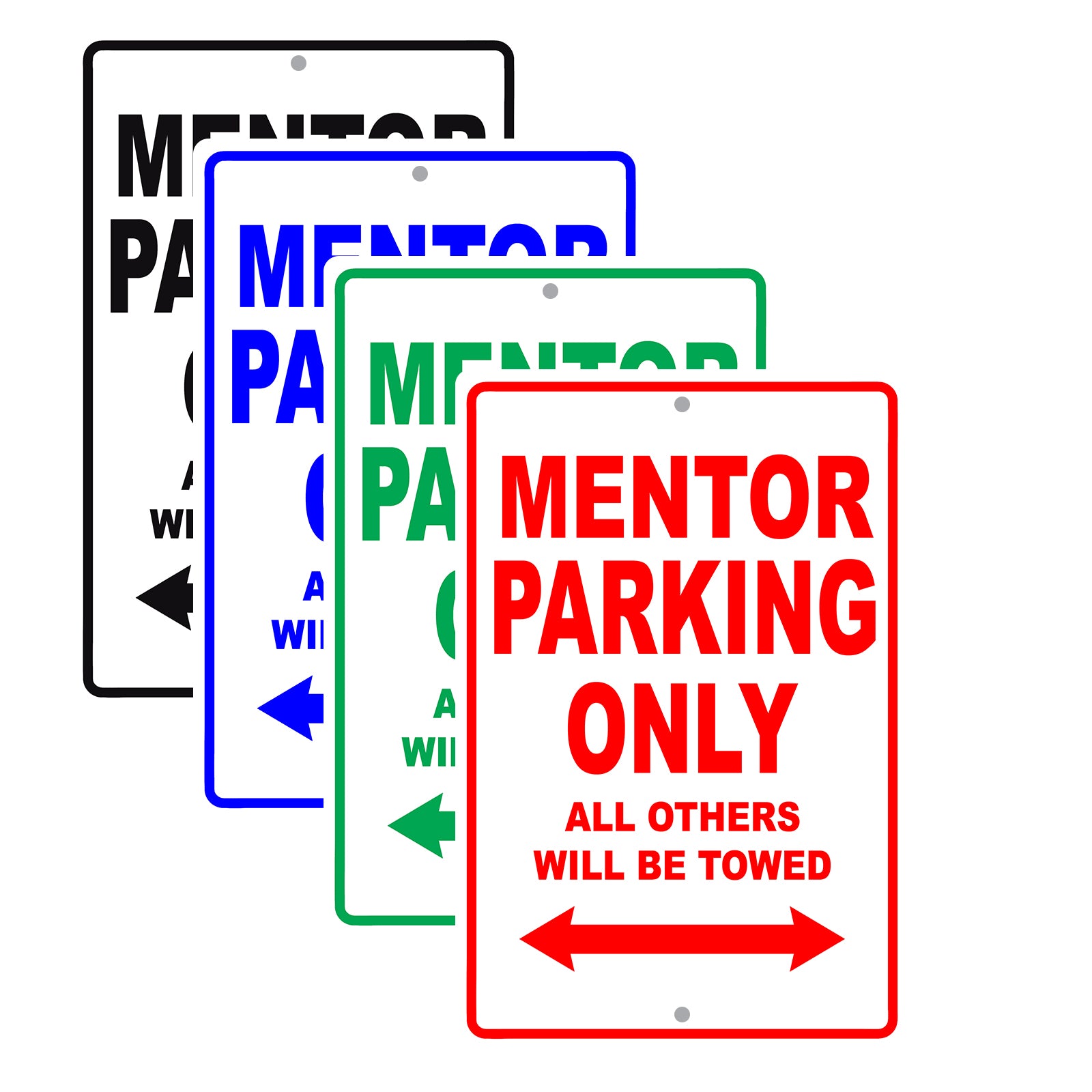 Mentor Parking Only All Others Will Be Towed Aluminum Metal Sign Plate