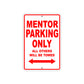 Mentor Parking Only All Others Will Be Towed Aluminum Metal Sign Plate
