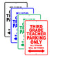 Third Grade Teacher Parking Only All Others Will Be Towed Aluminum Metal Sign Plate