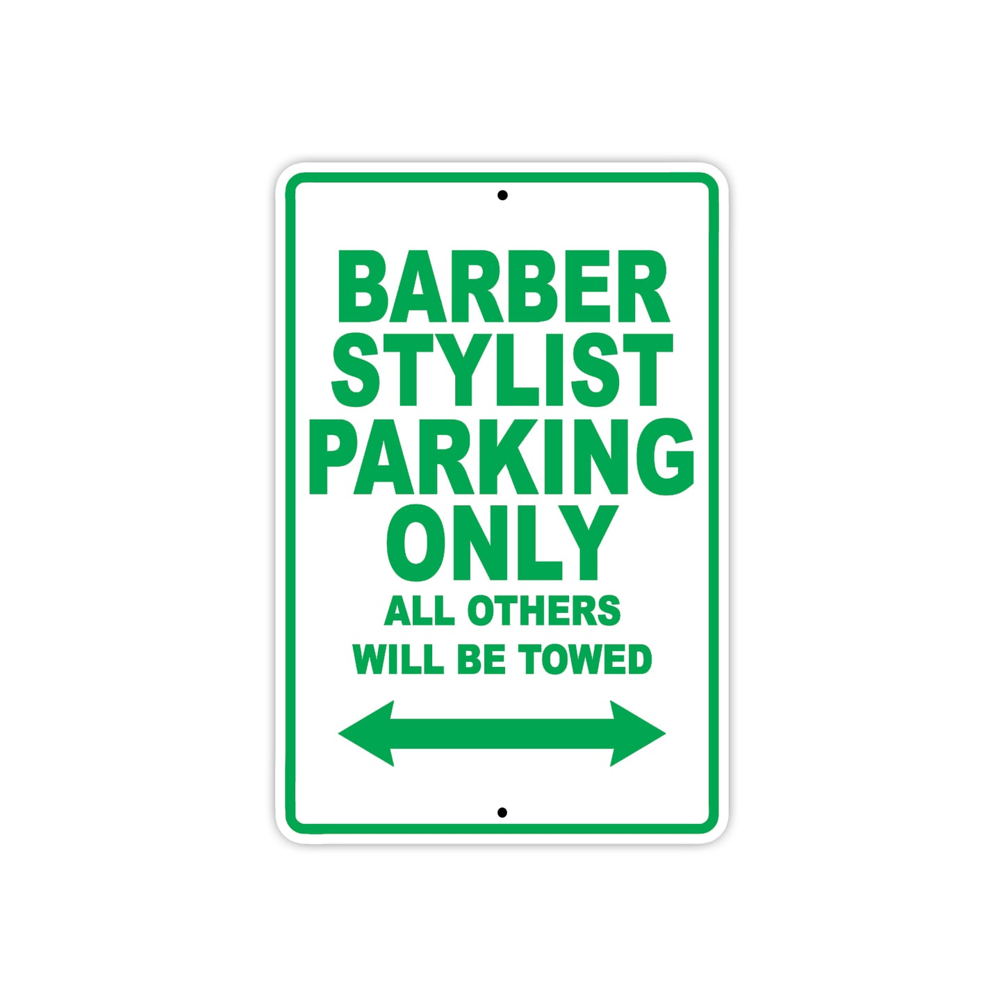 Barber Stylish Parking Only All Others Will Be Towed Aluminum Metal Sign Plate