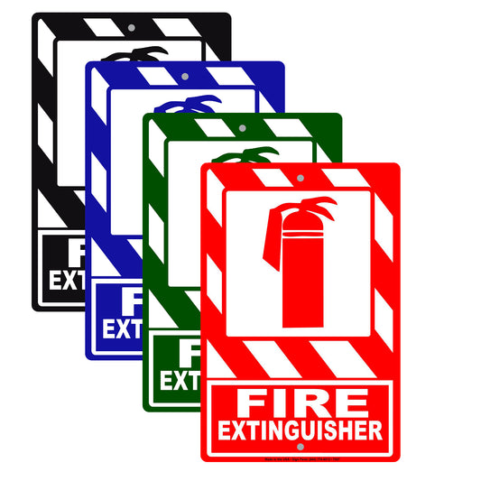Fire Extinguisher Safety Protection Emergency Aluminum Metal Sign Plate