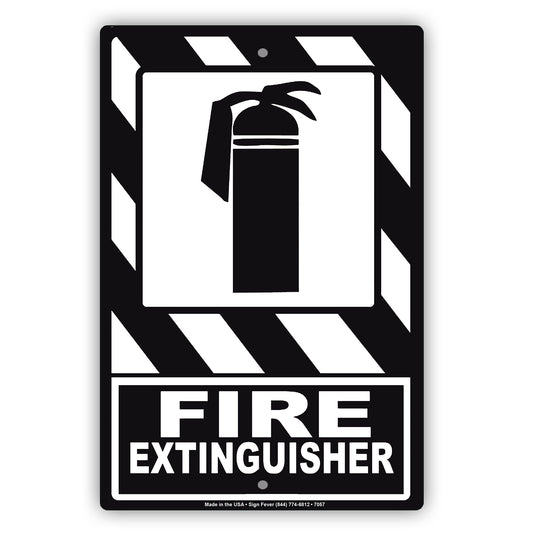 Fire Extinguisher Safety Protection Emergency Aluminum Metal Sign Plate