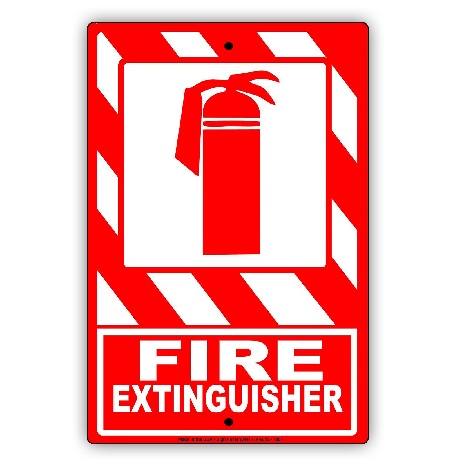 Fire Extinguisher Safety Protection Emergency Aluminum Metal Sign Plate