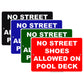 No Street Shoes Allowed On Pool Deck Swimming Aluminum Metal Sign Plate