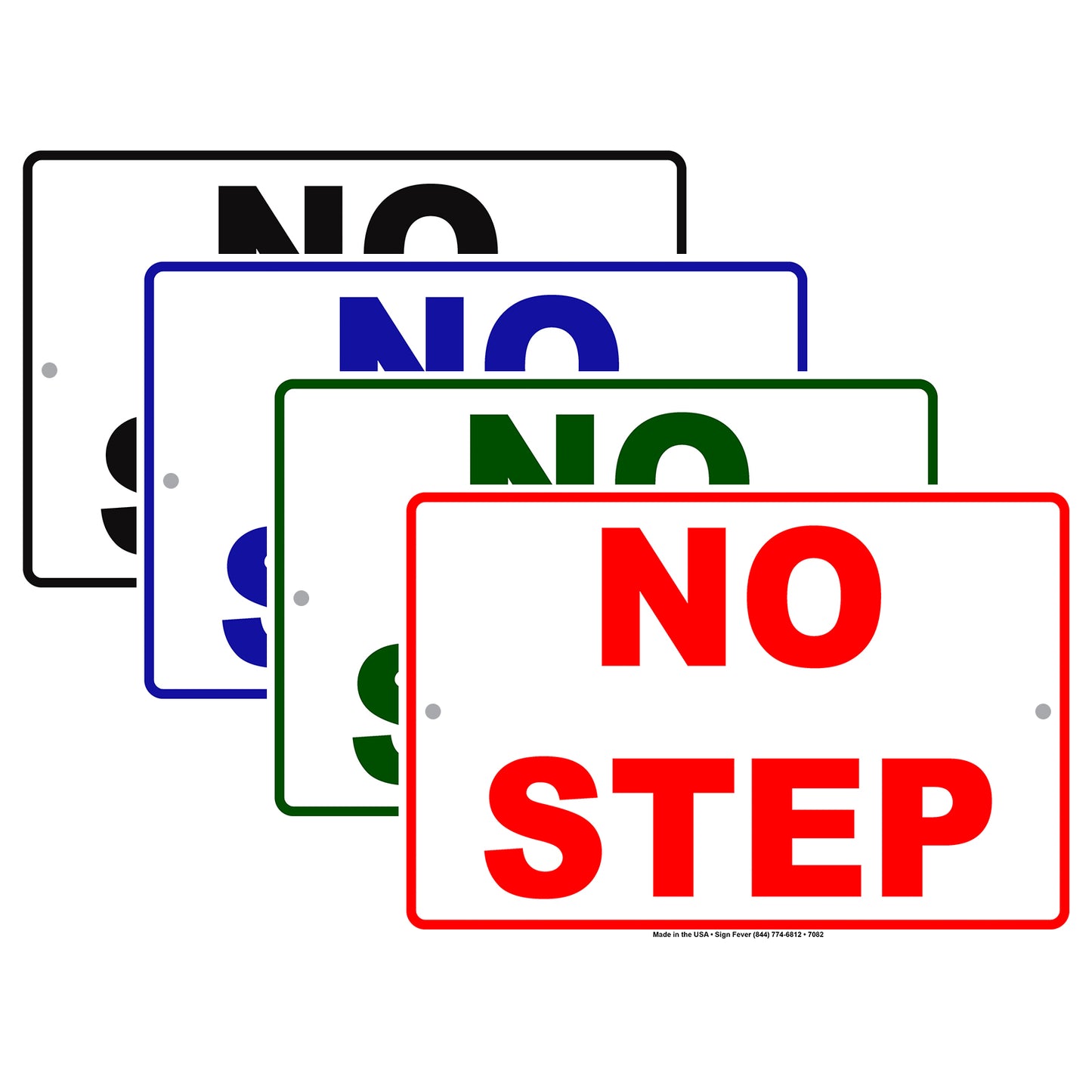No Step Aluminum Metal Sign Plate
