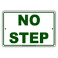 No Step Aluminum Metal Sign Plate