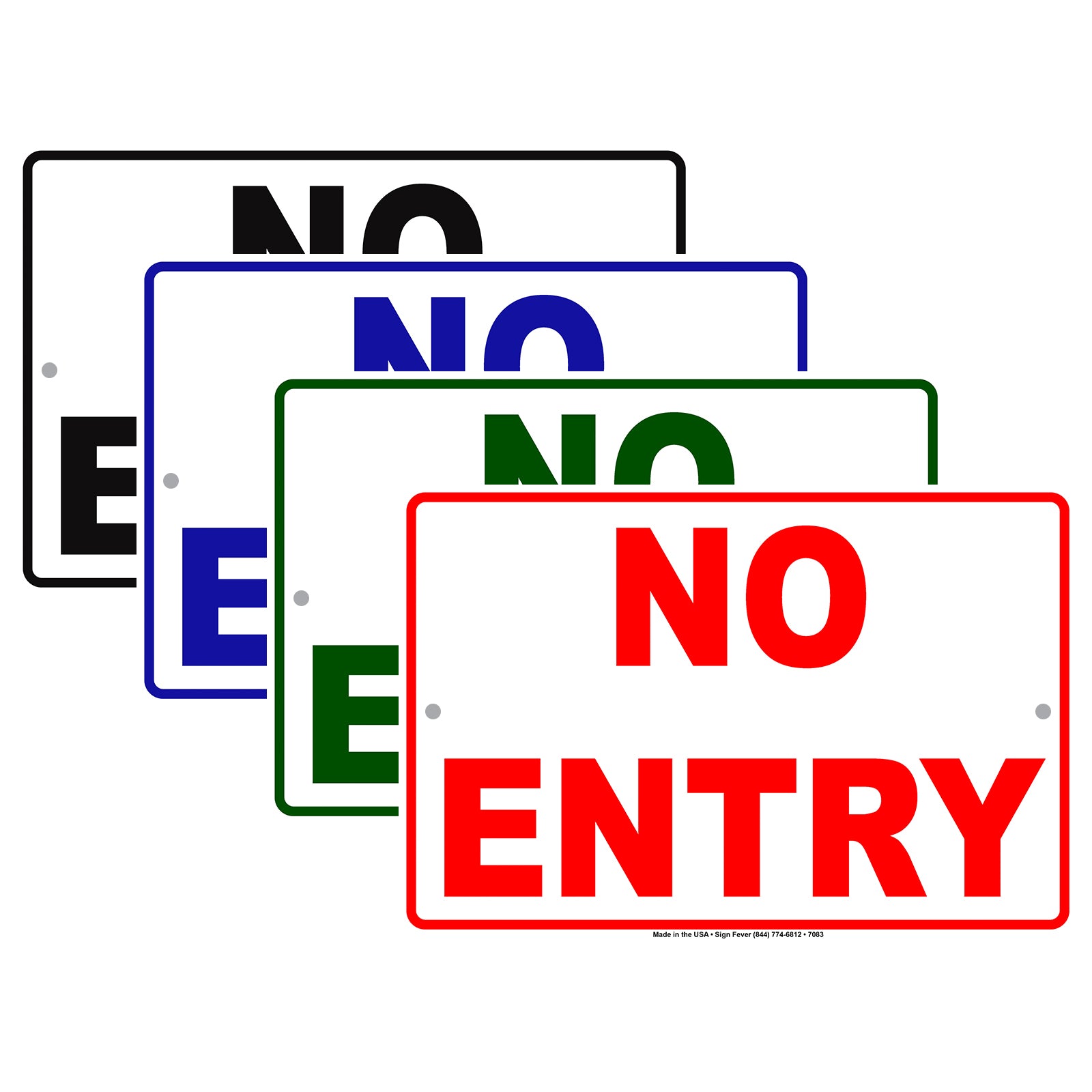 No Entry Warning Caution Restriction Aluminum Metal Sign Plate