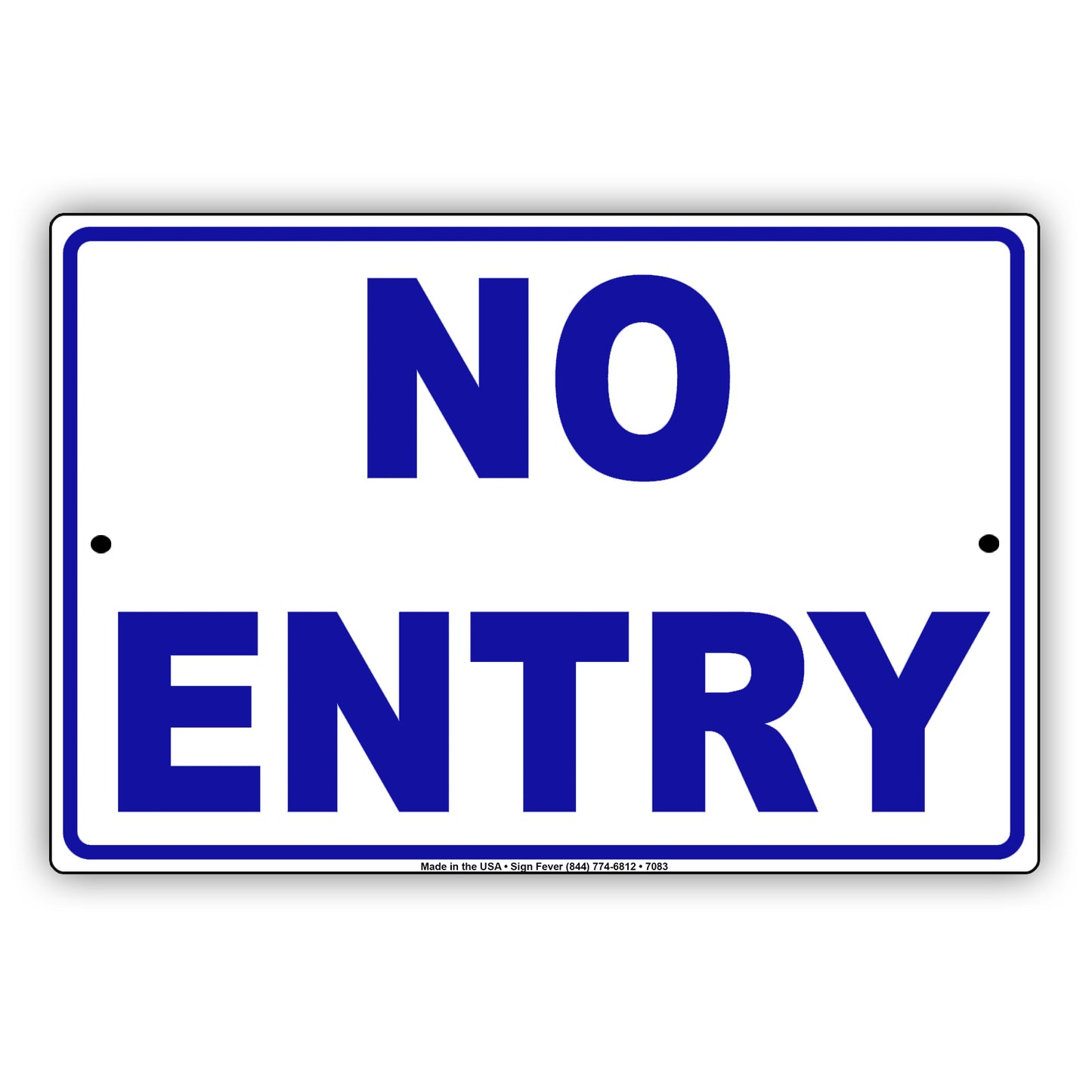 No Entry Warning Caution Restriction Aluminum Metal Sign Plate