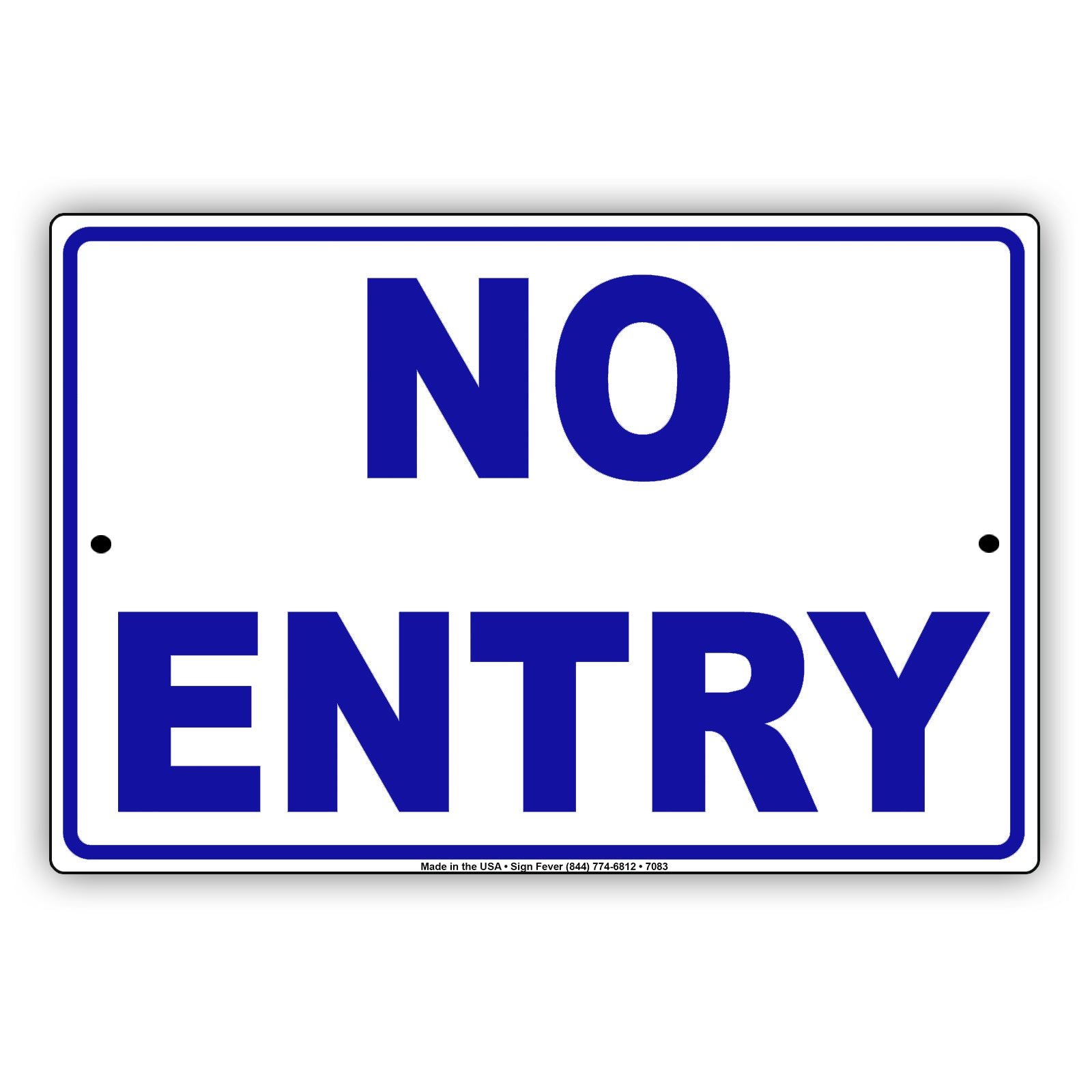 No Entry Warning Caution Restriction Aluminum Metal Sign Plate