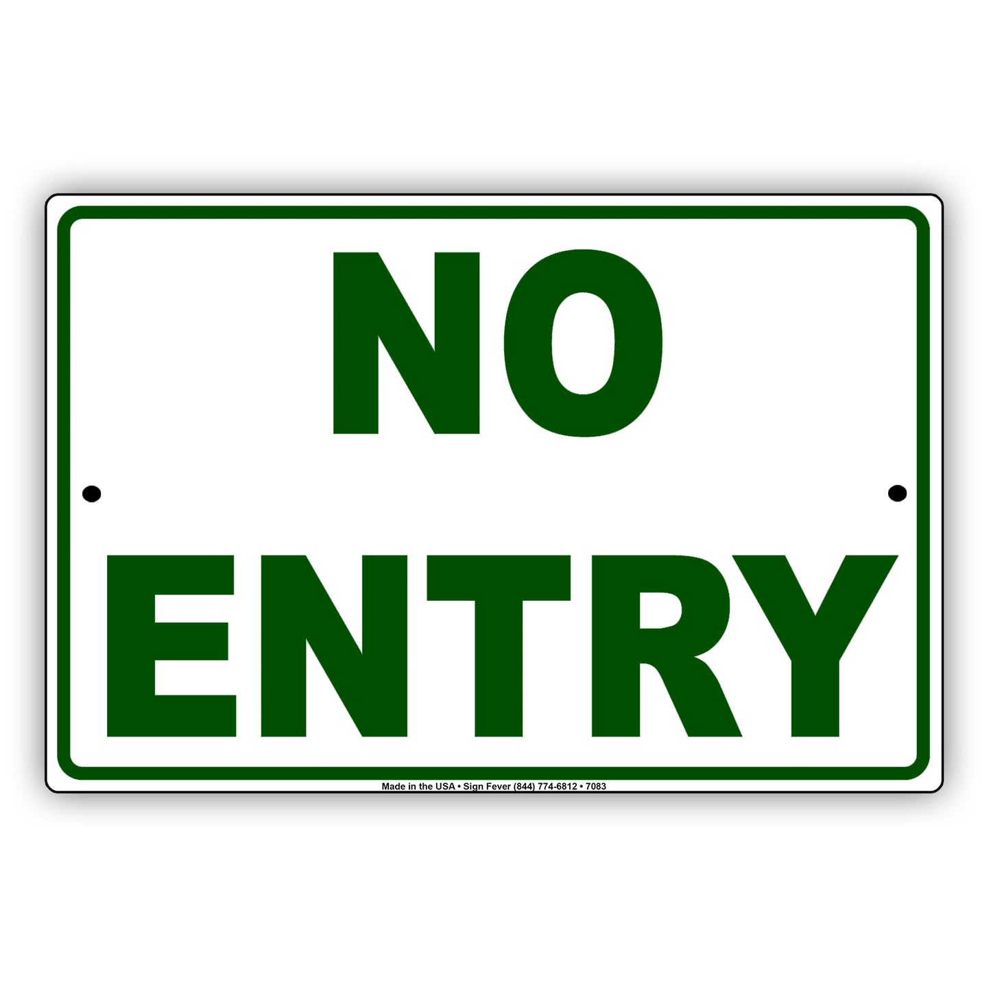 No Entry Warning Caution Restriction Aluminum Metal Sign Plate