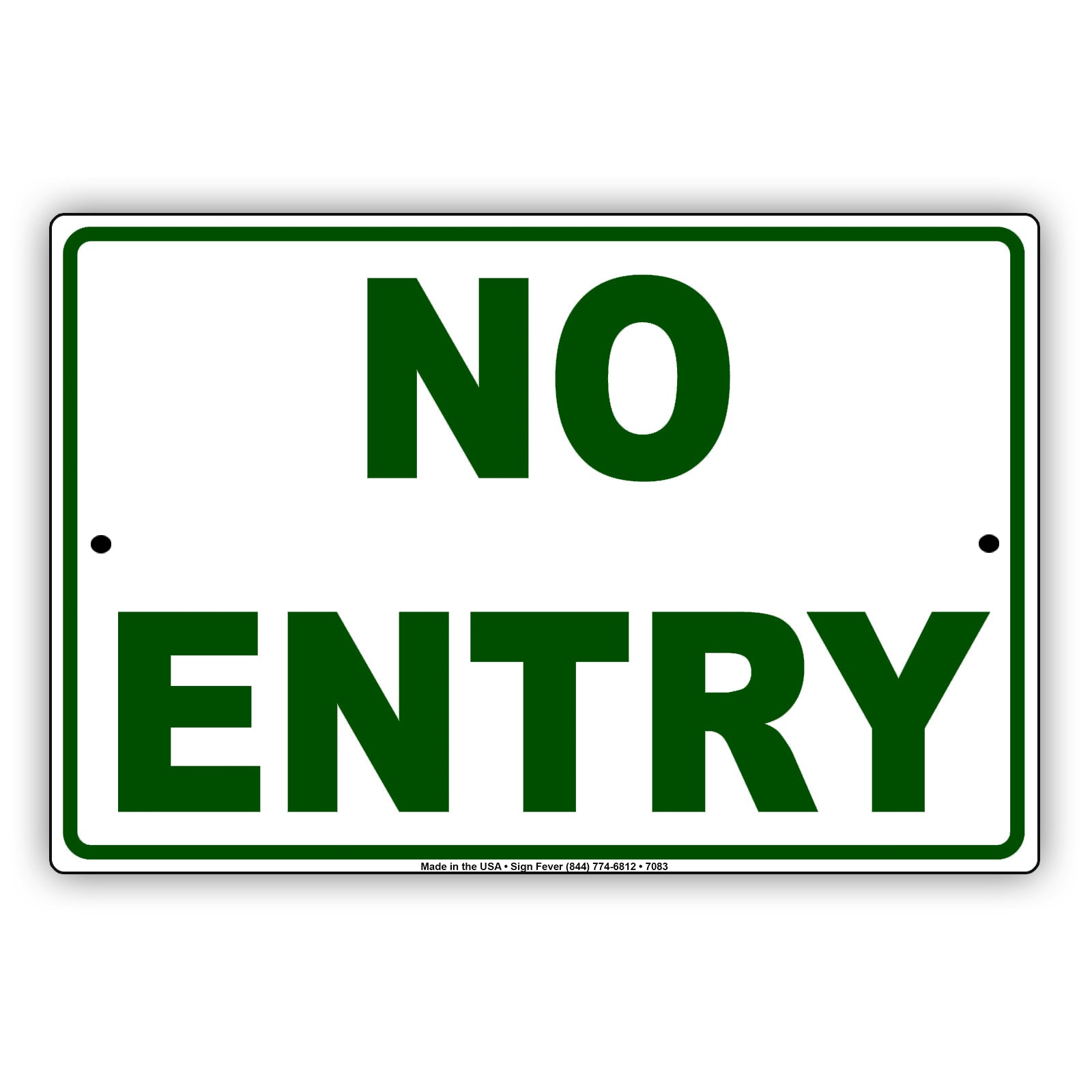 No Entry Warning Caution Restriction Aluminum Metal Sign Plate