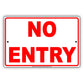 No Entry Warning Caution Restriction Aluminum Metal Sign Plate