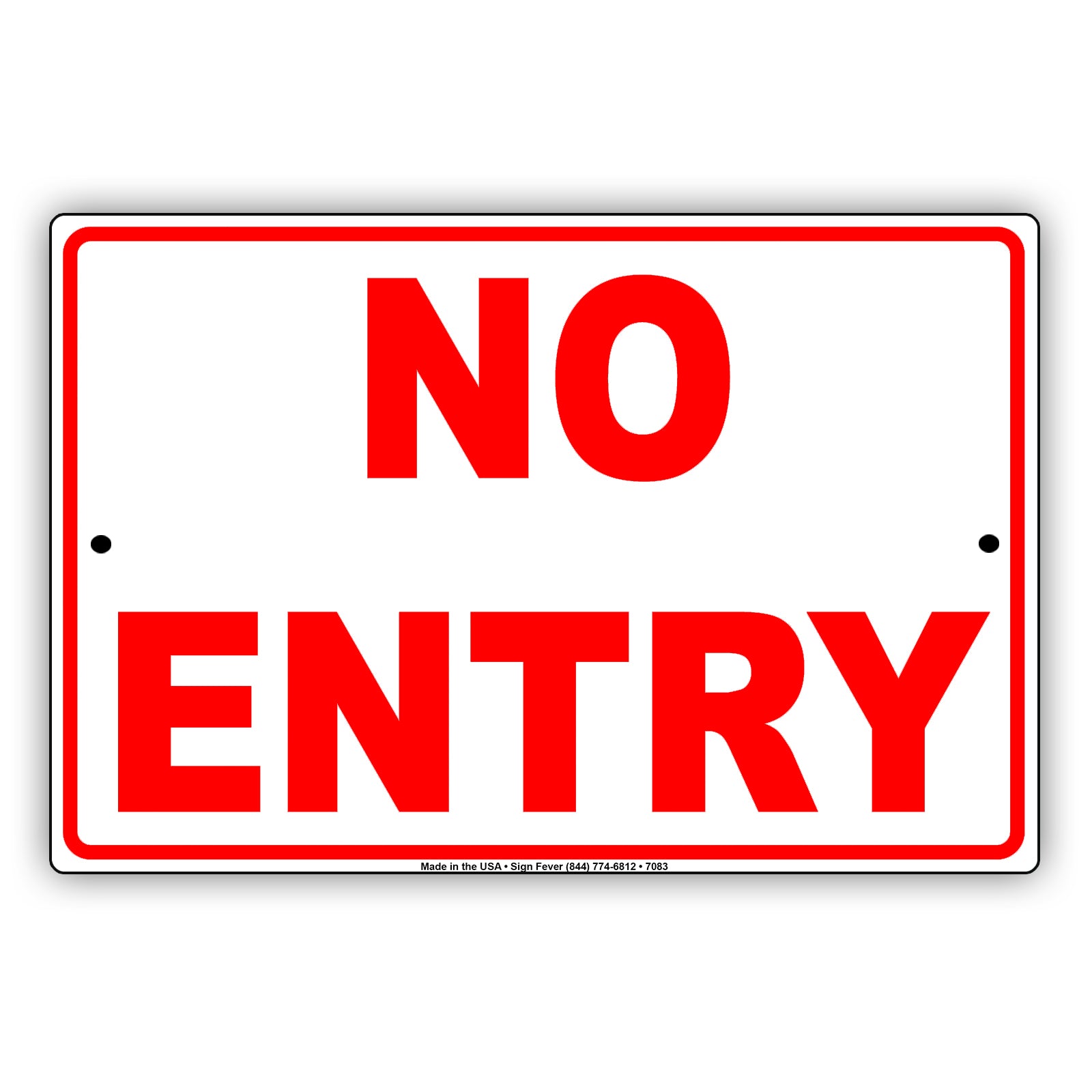 No Entry Warning Caution Restriction Aluminum Metal Sign Plate