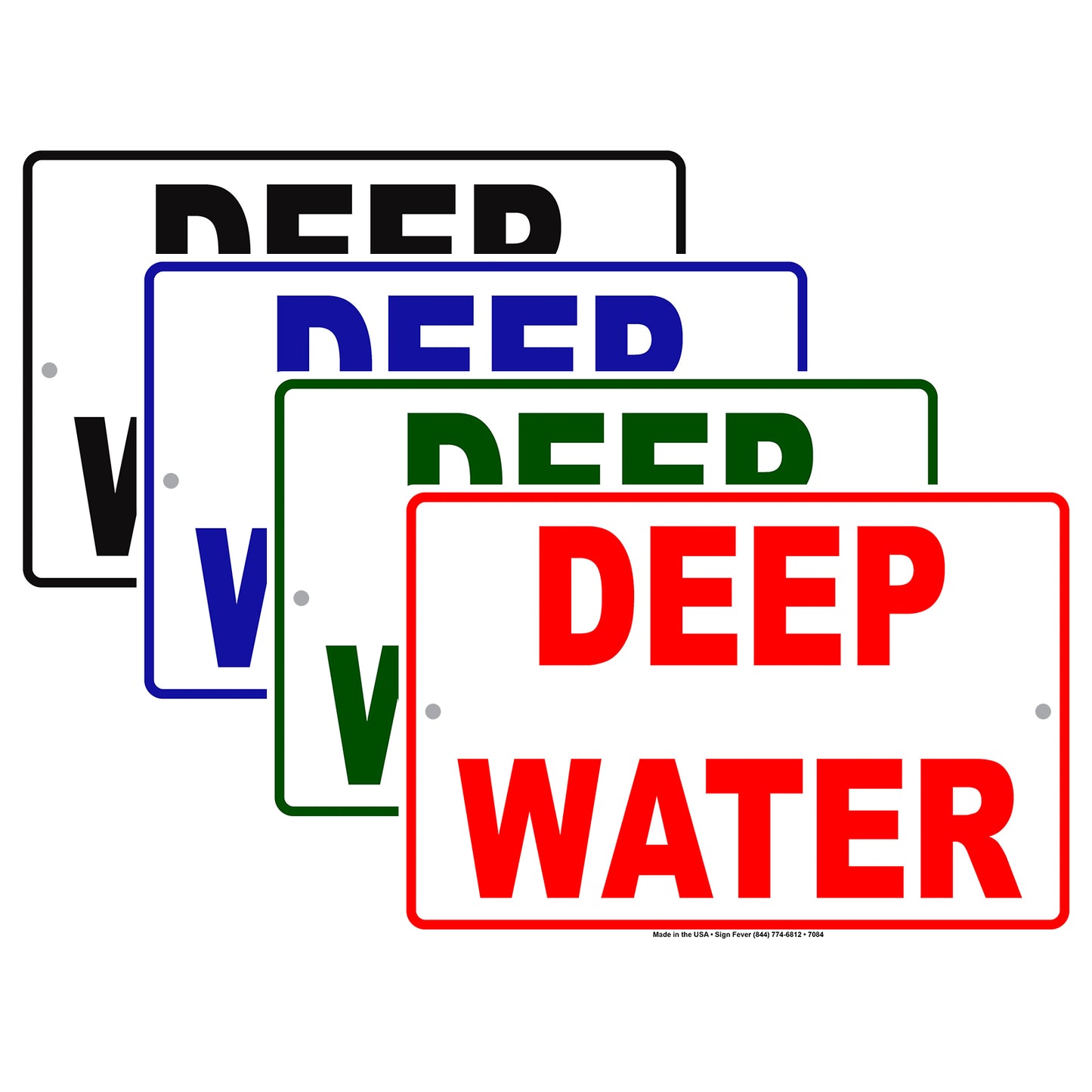 Deep Water Dangerous Ocean Diving Aluminum Metal Sign Plate
